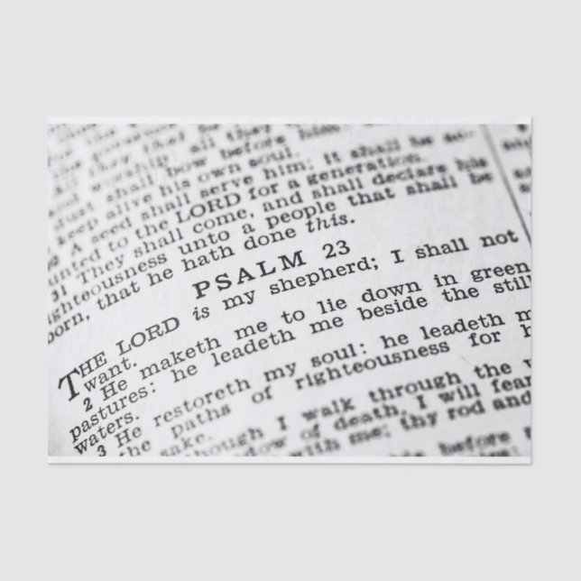 Psalm 23 tissue paper (Front)