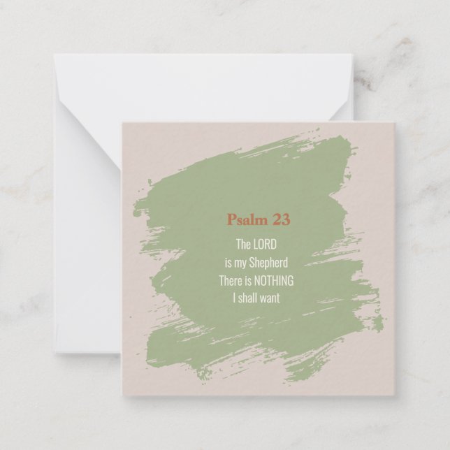 Psalm 23 Verse Note Card (Front)