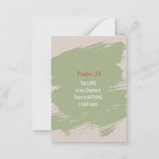 Psalm 23 Verse Note Card (Front)