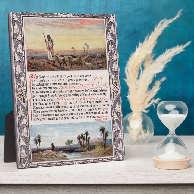 Psalm 23 Vintage Plaque (Side)