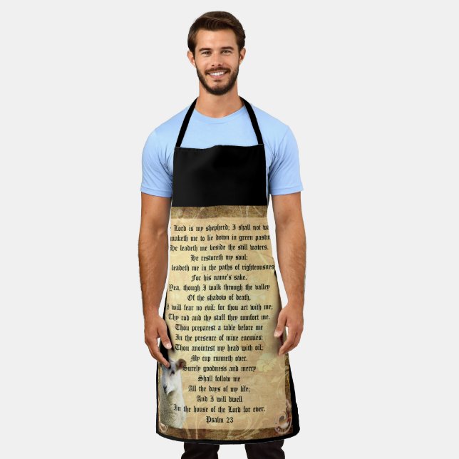 Psalm 23 with Lamb  Apron (Worn)