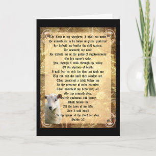 Psalm 23 with Lamb Card