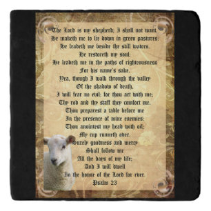 Psalm 23 with Lamb Trivet