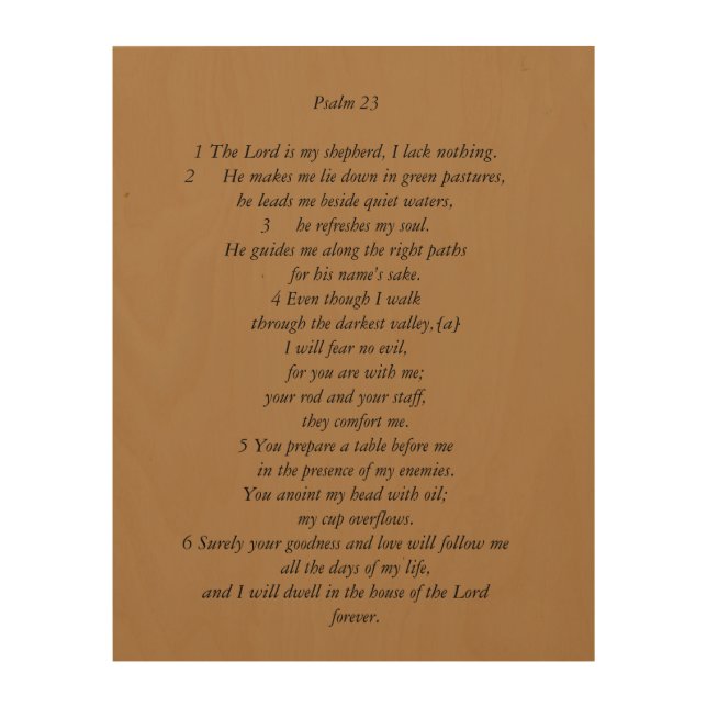 Psalm 23 wood wall decor (Front)