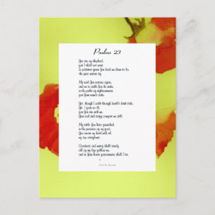 Psalm 23rd Poem Postcard