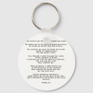 Psalm 23white keychain