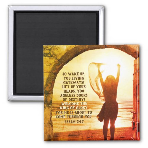 Psalm 247 King of Glory Bible Verse Magnet