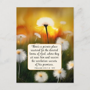 Psalm 25 14 Lovers of God Bible Verse Christian Postcard