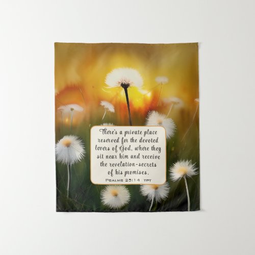 Psalm 25 14 Lovers of God Bible Verse Christian  Tapestry