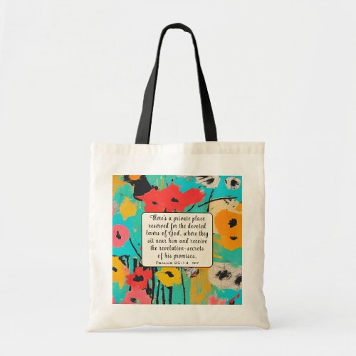 Psalm 25 14 Lovers of God Bible Verse Christian  Tote Bag