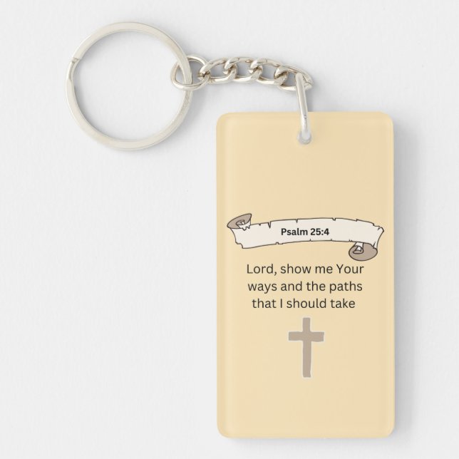 Psalm 25:4 Acrylic Keychain (Front)