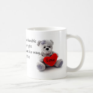 Psalm 25:9 Teddy Bear Bible Verse Mug