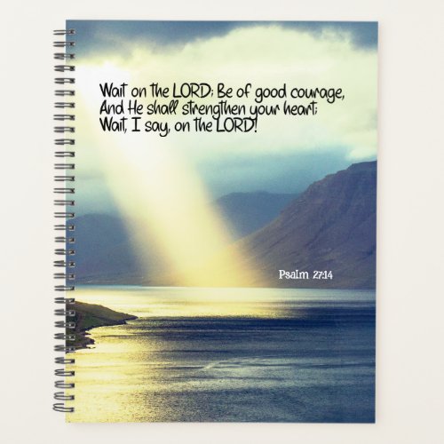 Psalm 2714 Wait on the LORD Bible Verse Ocean Planner