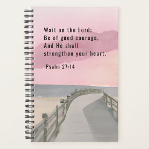 Psalm 27:14 Wait on the Lord Bible Verse Ocean Planner