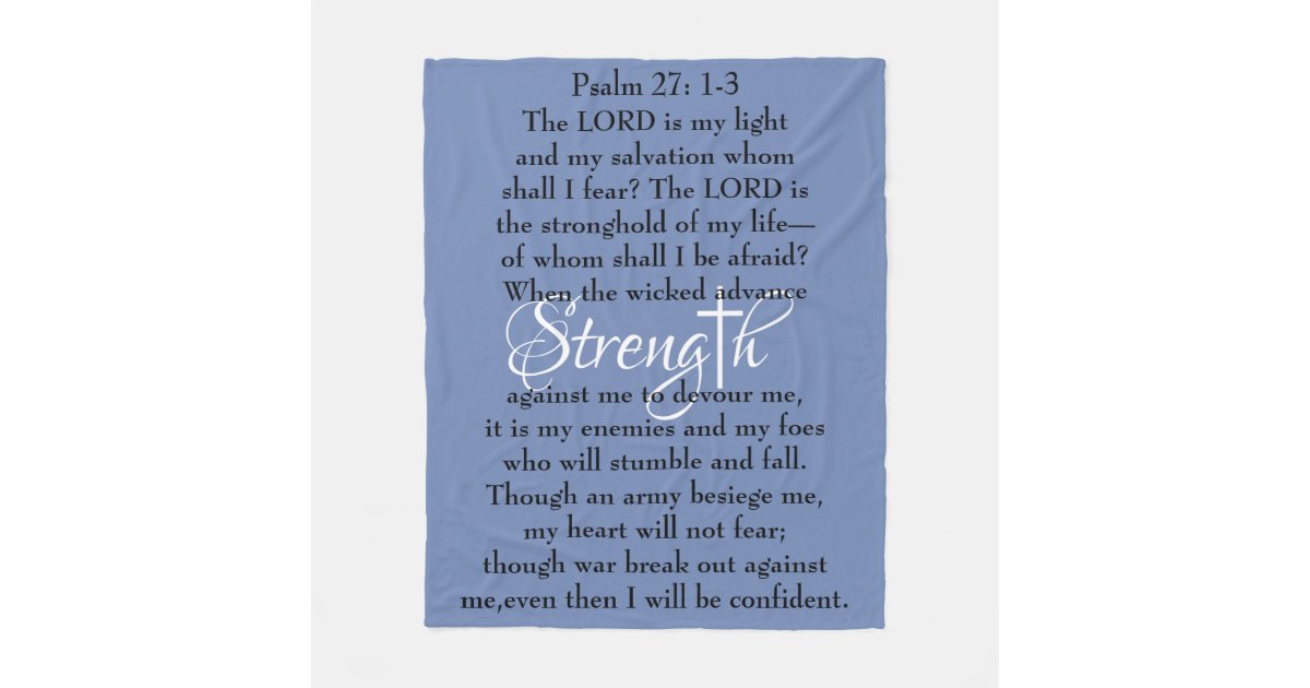Psalm 27 1 3 Blanket Zazzle