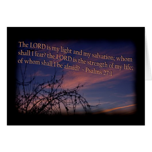 Psalm 27:1 at Dawn Black Border (Front Horizontal)