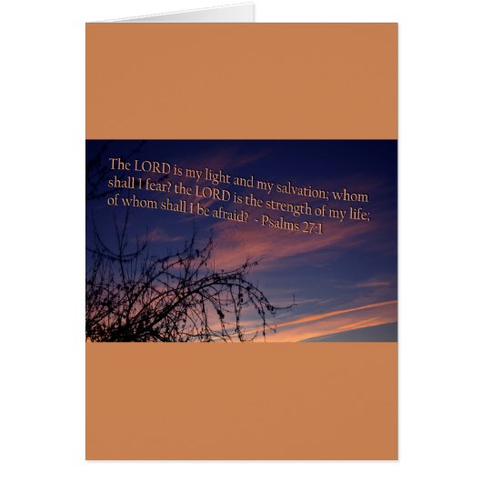 Psalm 27:1 at Dawn Cards (Front)