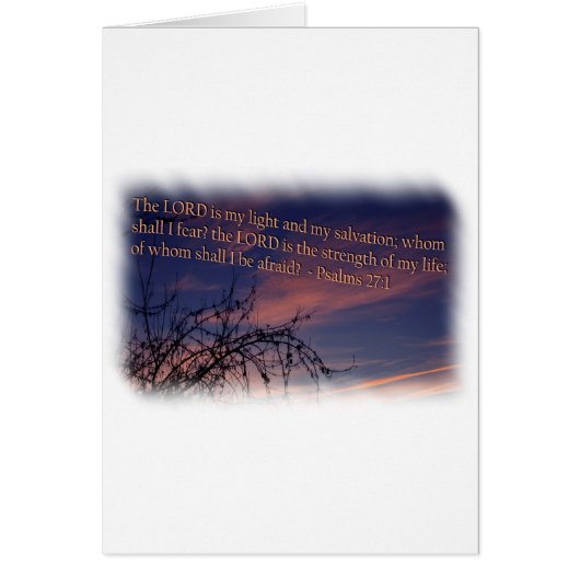 Psalm 27:1 at Dawn White Border (Front)