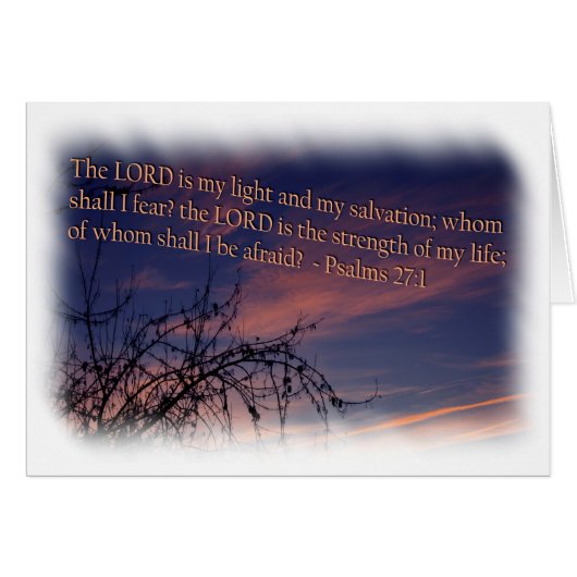 Psalm 27:1 at Dawn White Border (Front Horizontal)