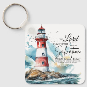 Psalm 27:1 Bible LORD is my Light and Salvation Keychain