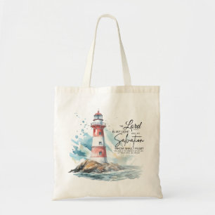 Psalm 27:1 Bible LORD is my Light and Salvation Tote Bag