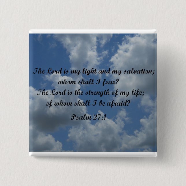 Psalm 27:1 button (Front)