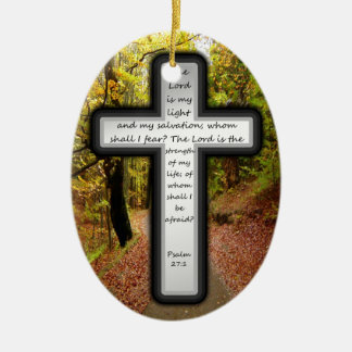 Psalm 27:1 ceramic ornament