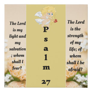 Psalm 27:1  faux canvas print