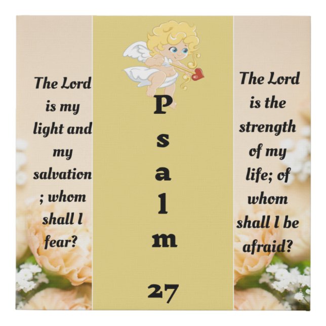 Psalm 27:1  faux canvas print (Front)