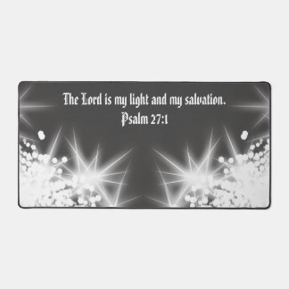 Psalm 27:1 Inspirational Desk Mat