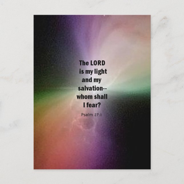 Psalm 27:1 postcard (Front)