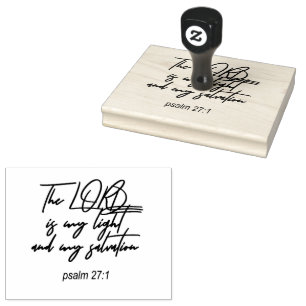 Psalm 27:1 Rubber Stamp