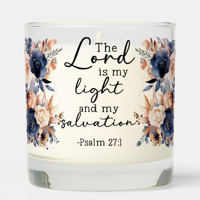 Psalm 27:1 scented candle (Front)