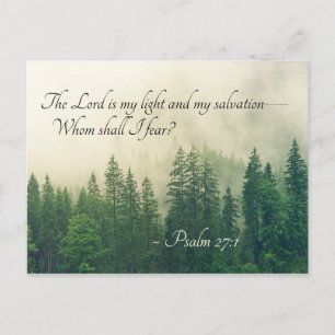 Psalm 27:1 The Lord is my light and my salvation— Postcard