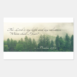 Psalm 27:1 The Lord is my light and my salvation— Rectangular Sticker