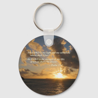 Psalm 27 1 The Lord Is My Light Keychain