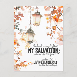 Psalm 27:1 The Lord is my Light & Salvation Bible Postcard