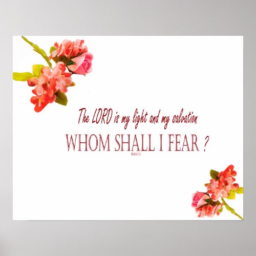 Psalm 271 whom shall I fear Wall Decor