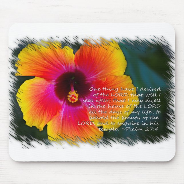 Psalm 27:4 mouse pad (Front)