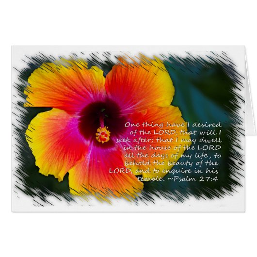 Psalm 27: 4 on White (Front Horizontal)