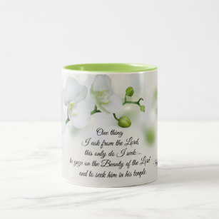 Psalm 27:4 One thing I ask from the Lord, Bible Two-Tone Coffee Mug