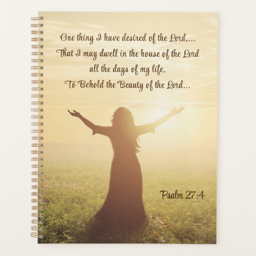 Psalm 274 One Thing I Desired of the Lord Bible Planner
