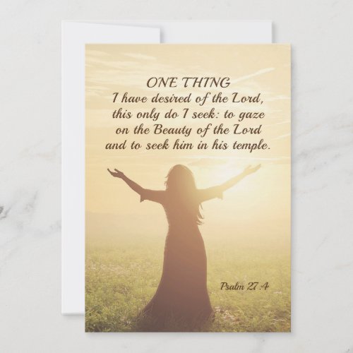 Psalm 274 One Thing I Desired of the Lord Card