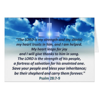Psalm 28:7-9 cards
