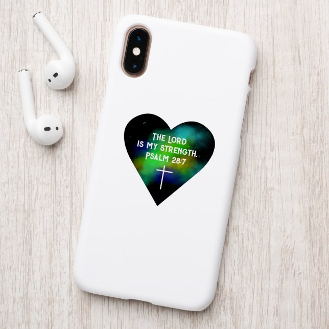 Psalm 28:7 Christian Encouragement Patch (On Phone Back)