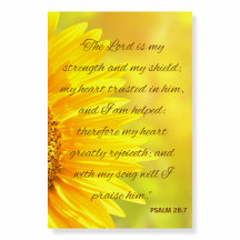 Psalm 28:7 Foam Board Wall Art - "The Lord is..."