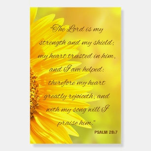 Psalm 28:7 Foam Board Wall Art - "The Lord is..."