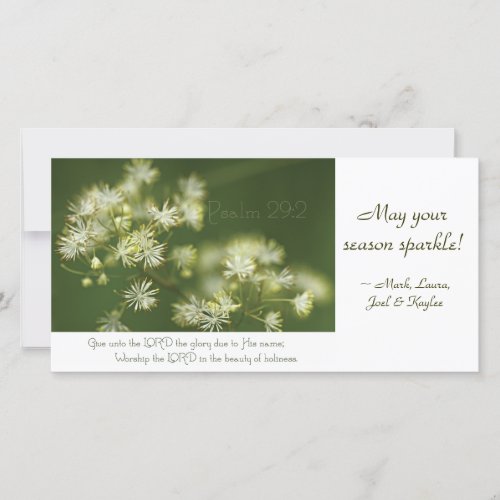 Psalm 292 Scripture photocard Holiday Card