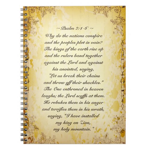 Psalm 2 1_6 Why do the nations conspire Notebook