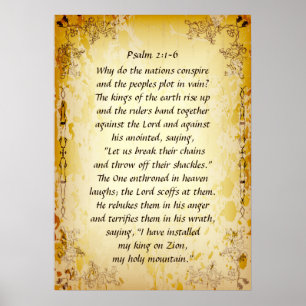 Psalm 2 1-6 Why do the nations conspire, Poster